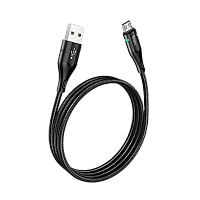 Кабель HOCO U93 USB (m)-microUSB (m) 1.2м 2.4A нейлон черный (1/22/220)