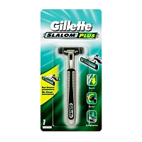 Бритва Gillette "Slalom Plus (Vector+)" 2 лезвия 1 кассета ENG (1/6)