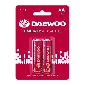 Батарейка Daewoo ENERGY LR6 AA BL2 Alkaline 1.5V (2/20/480)