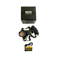 Фонарь налобный Без бренда HT-291 от аккумулятора ZOOM черный