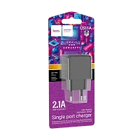 Сетевое З/У HOCO CS11A 1USB 2.1A черный (1/28/168)