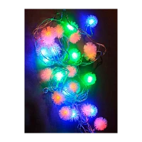 Гирлянда Космос 30LED 4.4м шарики нить 8 режимов резиновые насадки ассорти (1/50)