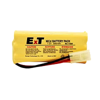 Аккумулятор ET RC-7208VSM PK1 чёрный, 7.2V, 800mAh, Ni-Cd, в ряд