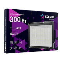 Прожектор светодиодный КОСМОС PREMIUM 300Вт, 30000 Лм, IP65, 6500К