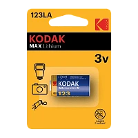 Батарейка Kodak ULTRA CR123A BL1 Lithium годен до 2023 г. (1/6/12/7200)