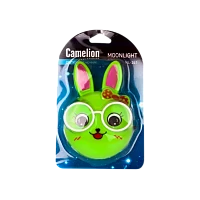 Ночник Camelion NL-241 "Зайцы очкарики" 1LED 0.5W 4.5V в розетку зеленый (1/24/72)