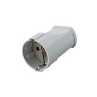 Гнездо штепсельное Прогресс  c/з  белое  (1/20/200)