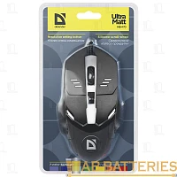Мышь проводная Defender MB-470 Ultra Matt классическая USB черный (1/40)