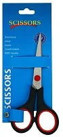 Ножницы канцелярские SCISSORS 8.5" пластиковые ручки МИКС на блистере(Китай)(24/360)