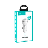 Автомобильное З/У HOCO Z27 2USB 2.4A с кабелем Type-C белый (1/10/100)
