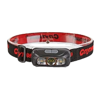 Фонарь налобный Спутник SL577 3W LED от аккумулятора 5 режимов черный красный (1/20)