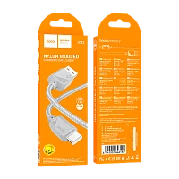 Кабель HOCO X113 USB (m)-Type-C (m) 1м 3.0A нейлон серый (1/31/310)