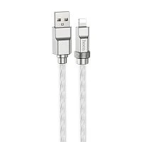 Кабель HOCO U113 USB (m)-Lightning (m) 1м 2.4A силикон синий (1/22/220)