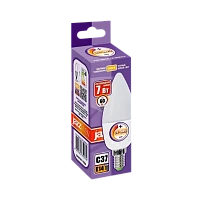 Лампа светодиодная JAZZway C37 E14 7W 3000К 230V свеча матовая (1/10/100)