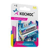 Батарейка Космос LR6 AA BL6 Alkaline 1.5V (6/72/432)