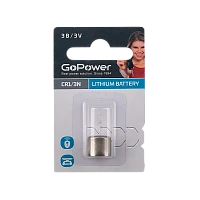 Батарейка GoPower CR1/3N BL1 Литиевая 3V (1/20/500)