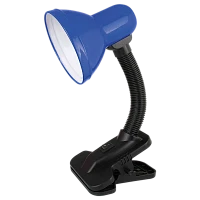 Светильник настольный Ultraflash UF-320 60W 230V E27 прищепка синий (1/42)