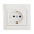 Розетка Makel Defne 1гн. 16A С/З керамика белый 42001008 (1/12)