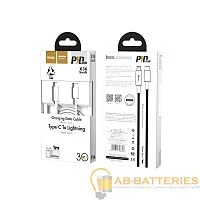 Кабель HOCO X36 Lightning (m)-Type-C (m) 1м 3.0A силикон белый (1/20/200)