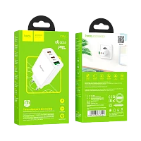 Сетевое З/У HOCO C99A 1USB/2Type-C 3.0A 20W белый (1/13/130)
