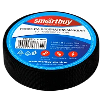 Изолента Smartbuy 19мм*10м ХБ черный