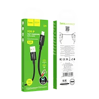Кабель HOCO X89 USB (m)-Lightning (m) 1м 2.4A нейлон черный
