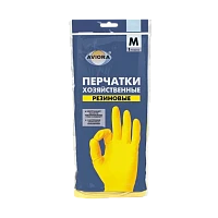 Перчатки Aviora M резина 1 пара в упаковке (1/120)