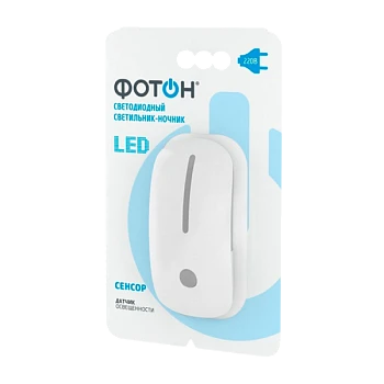 Ночник Фотон NM-200L LED 220V в розетку белый (1/10/90)