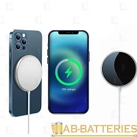 Беспроводное З/У Borofone BQ12 1.5A 15W держатель MagSafe с кабелем Type-C серебряный (1/16/96)