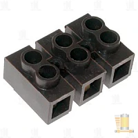 Колодка клеммная 3*3 (2,5кв.мм) карболит  1/1200
