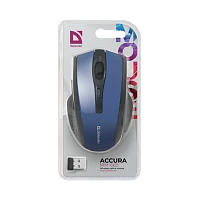 Мышь беспроводная Defender MM-665 Accura классическая USB синий (1/40)