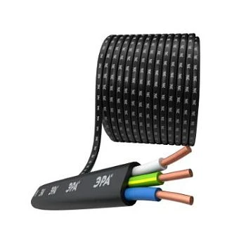 Кабель электрический ЭРА ВВГ Пнг(А)-LS 3 х 2.5 кв.мм черный ГОСТ бухта 50м (цена за 1м.)