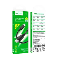 Кабель HOCO X119 Type-C (m)-Type-C (m) 1м 3.0A 60W нейлон PD3.0 черный (1/420)