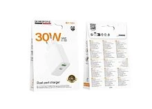 Сетевое З/У Borofone BA108A 1USB+1Type-C 3.0A 30W QC3.0 белый