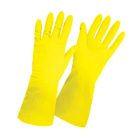 Перчатки Рыжий кот XL латексные 1 пара желтый (1/12/240)