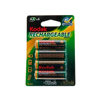 Аккумулятор бытовой Kodak HR6 AA BL4 NI-MH 1700mAh (4/80/640/19200)