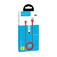 Кабель HOCO X45 USB (m)-Lightning (m) 1м 2.4A силикон красный (1/22/220)