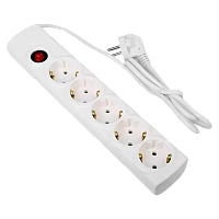 Сетевой фильтр Demmax Sp 5x3-Z 5р.С/З 10A 3.0м ПВС 3х0.75мм² с выкл. (1/20)