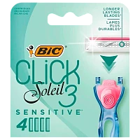 Сменные кассеты BIC "CLICK 3 SESITIVE" 3 лезвия 4шт. (цена за 1 шт) (4/24/96)