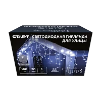 Гирлянда Старт НГ 100LED 3м штора бахрома 8 режимов белый (1/25/100)