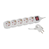 Удлинитель Старт S 5р.Б/З 10A 3.0м белый