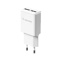 Сетевое З/У Космос 2USB 2.4A 12W белый (1/40/80)