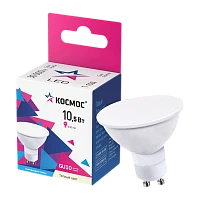 Лампа светодиодная Космос GU10 10.5W 3000К 230V софит матовая (1/10/80)