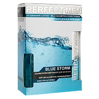 Набор Perfect Men Turbo BLUE STORM (шампунь-кондиционер 250мл+лосьон п/бритья 100мл) (1/12)