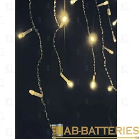 Гирлянда Космос 100LED 2.5м лампочки бахрома 8 режимов с контроллером белый (1/48)