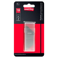 Лезвия сменные 18 мм для ножей строительных, трапециевидное 10 шт., Smartbuy tools (1/400)