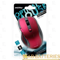 Мышь беспроводная Smartbuy 508AG классическая USB бордовый (1/60)
