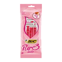 Бритва одноразовая BIC "Pure 3 Lady" 3 лезвия 4шт. (1/10)