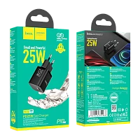 Сетевое З/У HOCO N19 Type-C 3.0A 25W PD3.0 черный (1/12/120)
