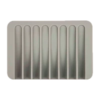 Мыльница Рыжий кот 11.3х8х1.1см силикон серый (1/24/288)